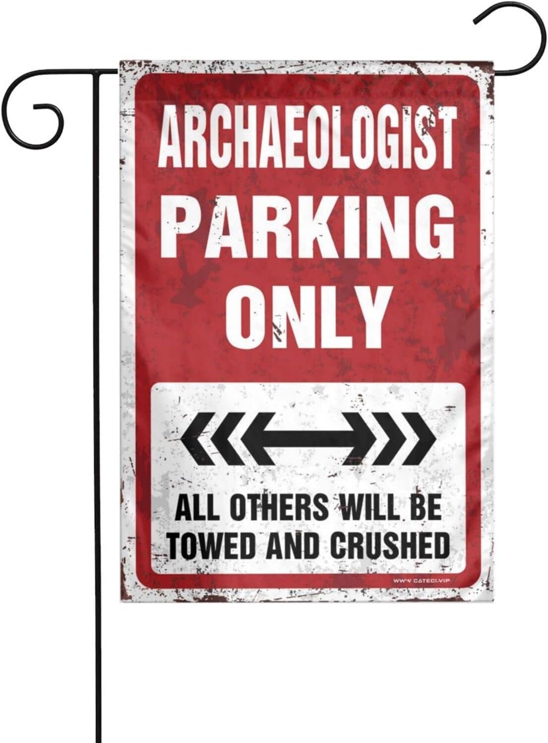 CakJuice Garden Flog Archaeologist Parking Only Garden Flag Welcome Garden Flag Flags for Outside