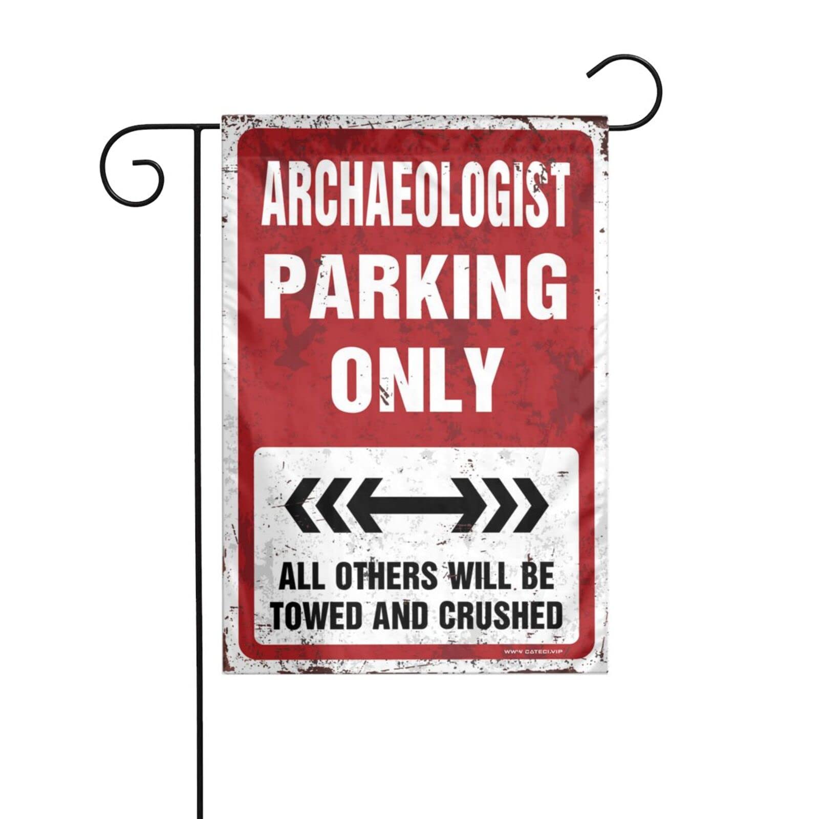 CakJuice Garden Flog Archaeologist Parking Only Garden Flag Welcome Garden Flag Flags for Outside