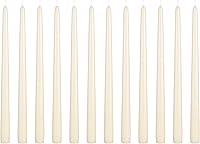 Vista 46 de Mega Candles 12 velas cónicas marrones sin perfume, velas de cera vertida a mano de 10 x 7/8 pulgadas, decoración del hogar, recepciones de boda