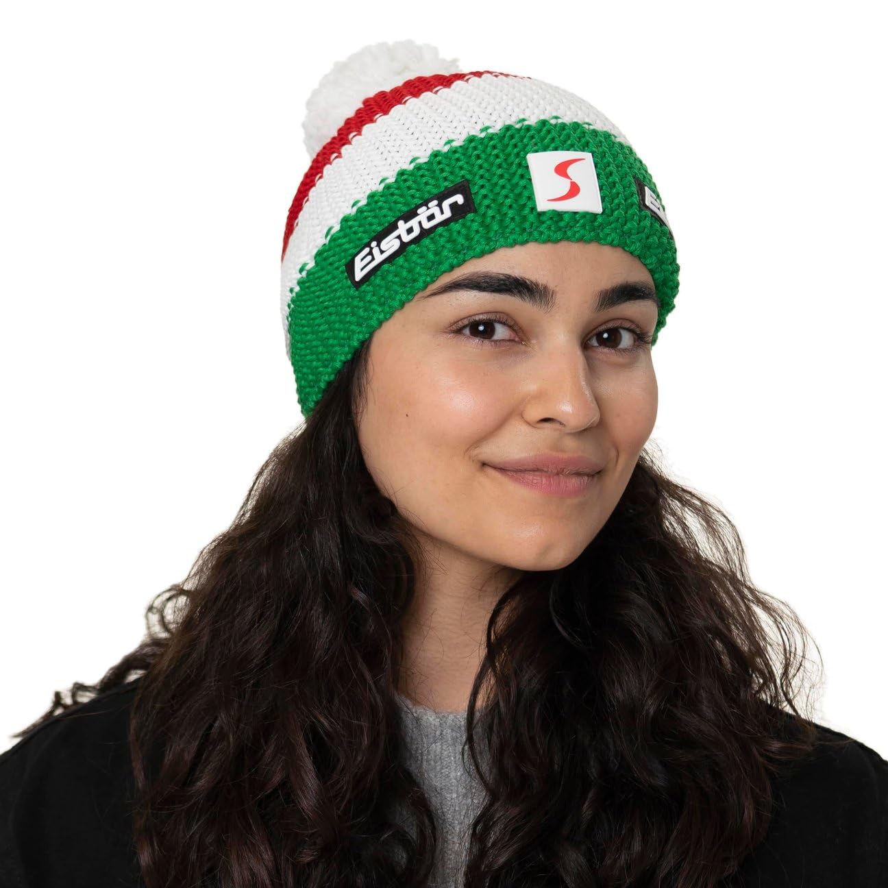 Eisbär Mütze Herren & Damen Star Pompon Ski Austria - Merino Wintermütze Unisex mit Fleece schützt vor Kälte und Wind - Bommelmütze atmungsaktiv elastisch Haube aus Österreich