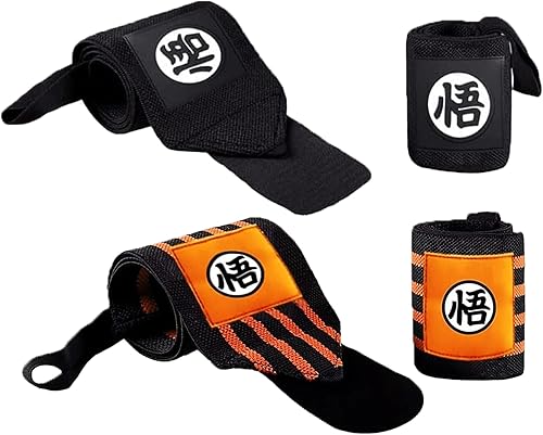 Miniatura 1 de Queen Supply Products Paquete de muñequeras de anime de 24 pulgadas para hombres y mujeres, diseño de 2 muñequeras, accesorios de gimnasio para