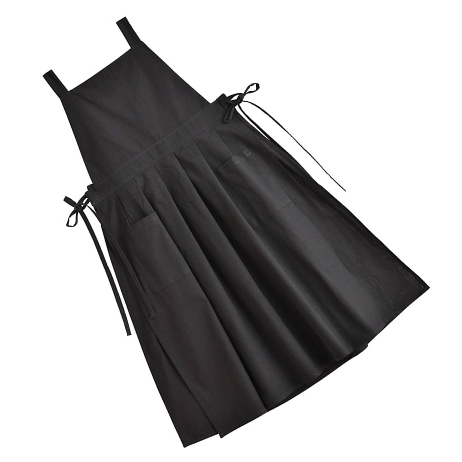 PANGBOER Pinafore Tablier de cuisine imperméable pour femme avec poches pour le travail, le jardinage, la cuisine, la peinture, la pâtisserie