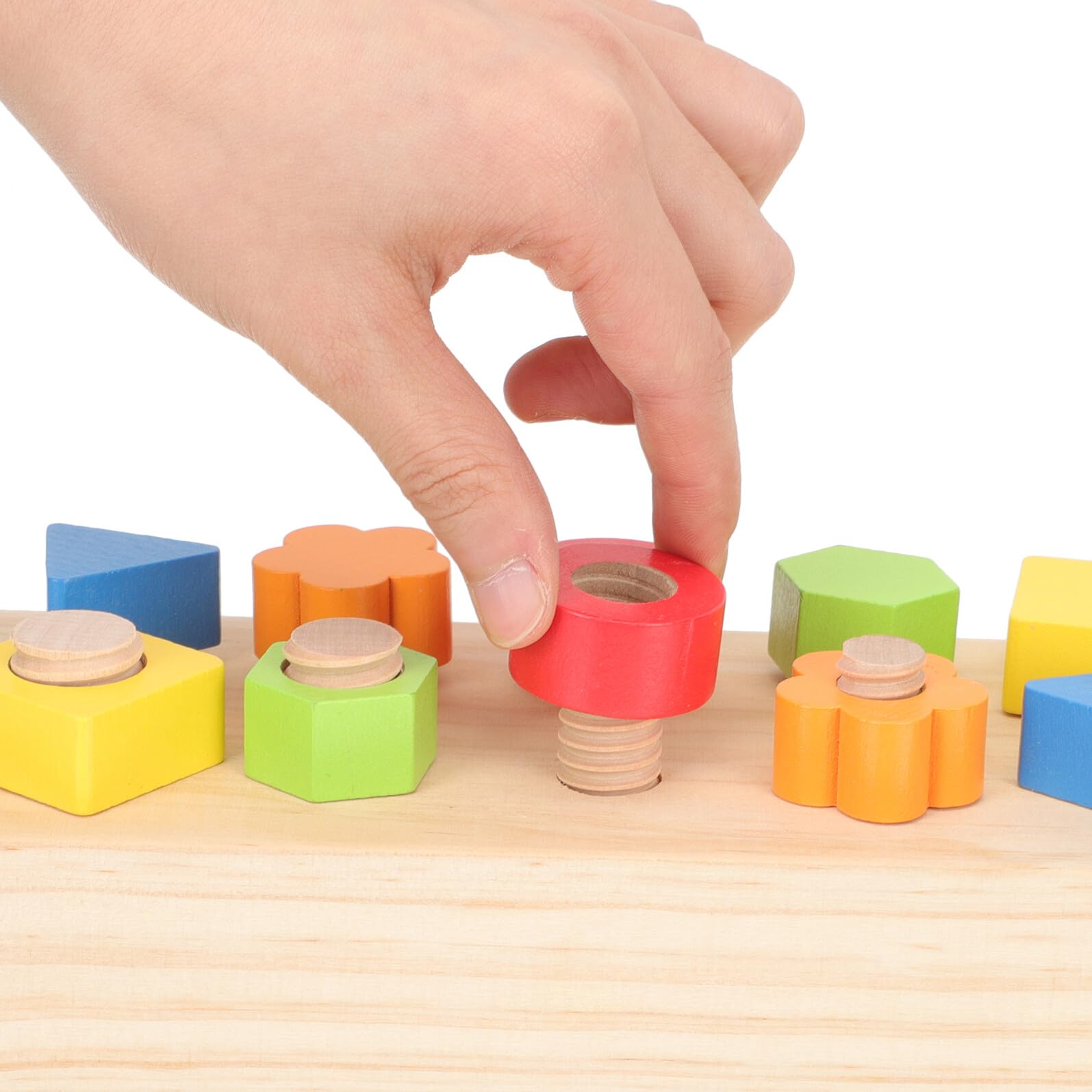 Gioco Educativo in Legno per Bambini Viti da Avvitare Set Design Creativo Bordi Morbidi e Levigati per Sviluppo Precoce