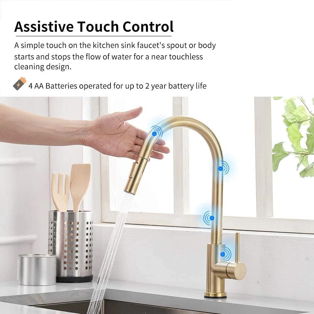 Infrarot Wasserhahn Bad mit Sensor Automatisch Badarmatur Berührungsloser Waschtischarmatur Induktion Waschtischmischer Mischbatterie Einhebelmischer für Waschbecken Badezimmer Handwaschbecken