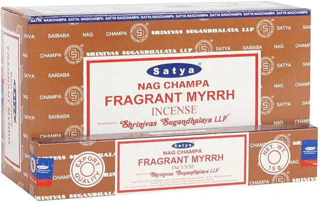 Bâtonnets d'encens Myrrhe Satya Noir - Encens de myrrhe de qualité