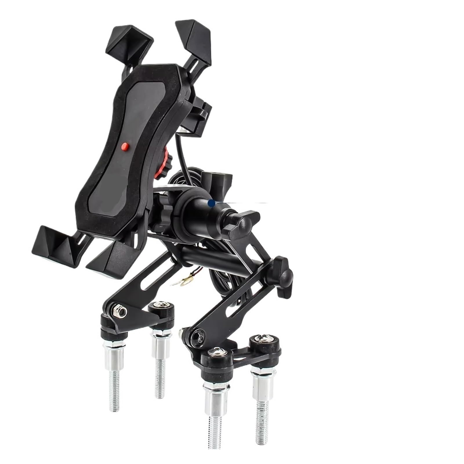 Plaque support de navigation moto BMW réglable avec kit d'alimentation USB