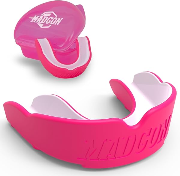 MADGON protège-dents pour une respiration idéale et facile à ajuster ! Protège-dents de différentes formes. Pour les arts martiaux, le MMA, la boxe, le kickboxing, le hockey - adultes - 1