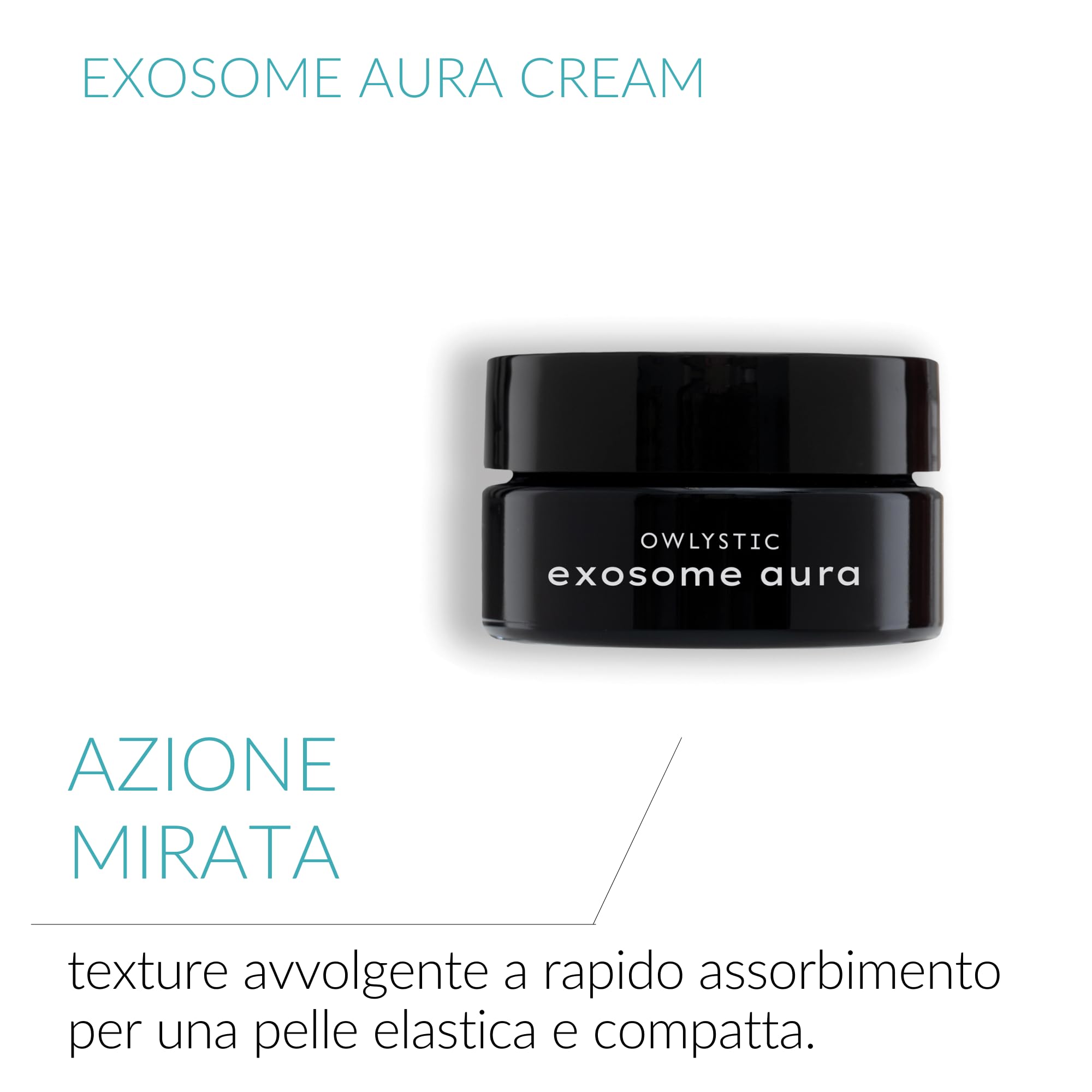 Exosome Aura Cream - Crema Viso Antiage con Esosomi da Centella Asiatica, Acido Ialuronico e Ceramidi per la Skincare Quotidiana - Pelle Tonica e Compatta - 50ml