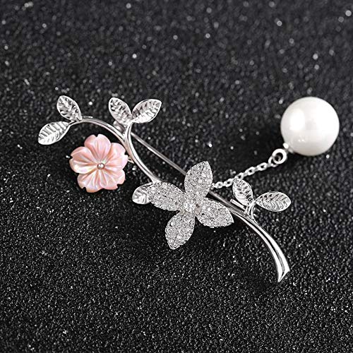 Suloill Cherry Blossom Branch Brooch Ladies Temperament All-Match Brooch Collar Pin For Backpacks Clothes Bags Jackets Hat Jewelry Diy Accessories #TOP2
