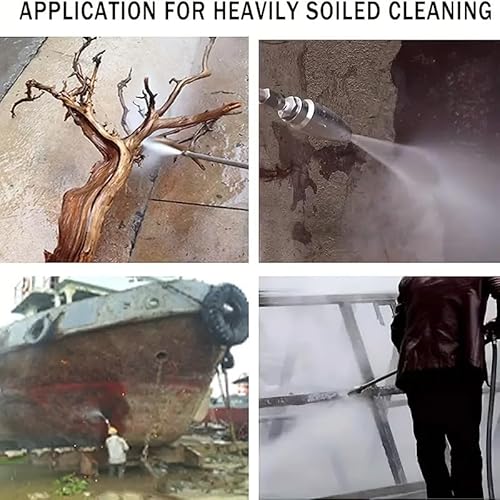 4000 PSI Stainless Pressure Washer Rotating Turbo Nozzle for Hot and Cold Water, 1/4 Inch Quick Connect, Orifice 3.0 with 7 Pieces Spray Nozzle Tips Kit Multiple Degrees (Stainless Steel Orifice 3.0) - Image 6