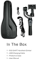 Vista 7 de EVO SHIFT Soporte de mano de 3 ejes para Smartphones iPhone y Android - Controles inteligentes de aplicaciones para panorámicas automáticas, lapso