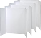 Pacon Presentation Boards, Single Wall, White, 48" x 36", 4 Count