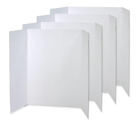 Pacon Presentation Boards, Single Wall, White, 48" x 36", 4 Count | Great for arts, crafts, displays, presentations and classroom projects