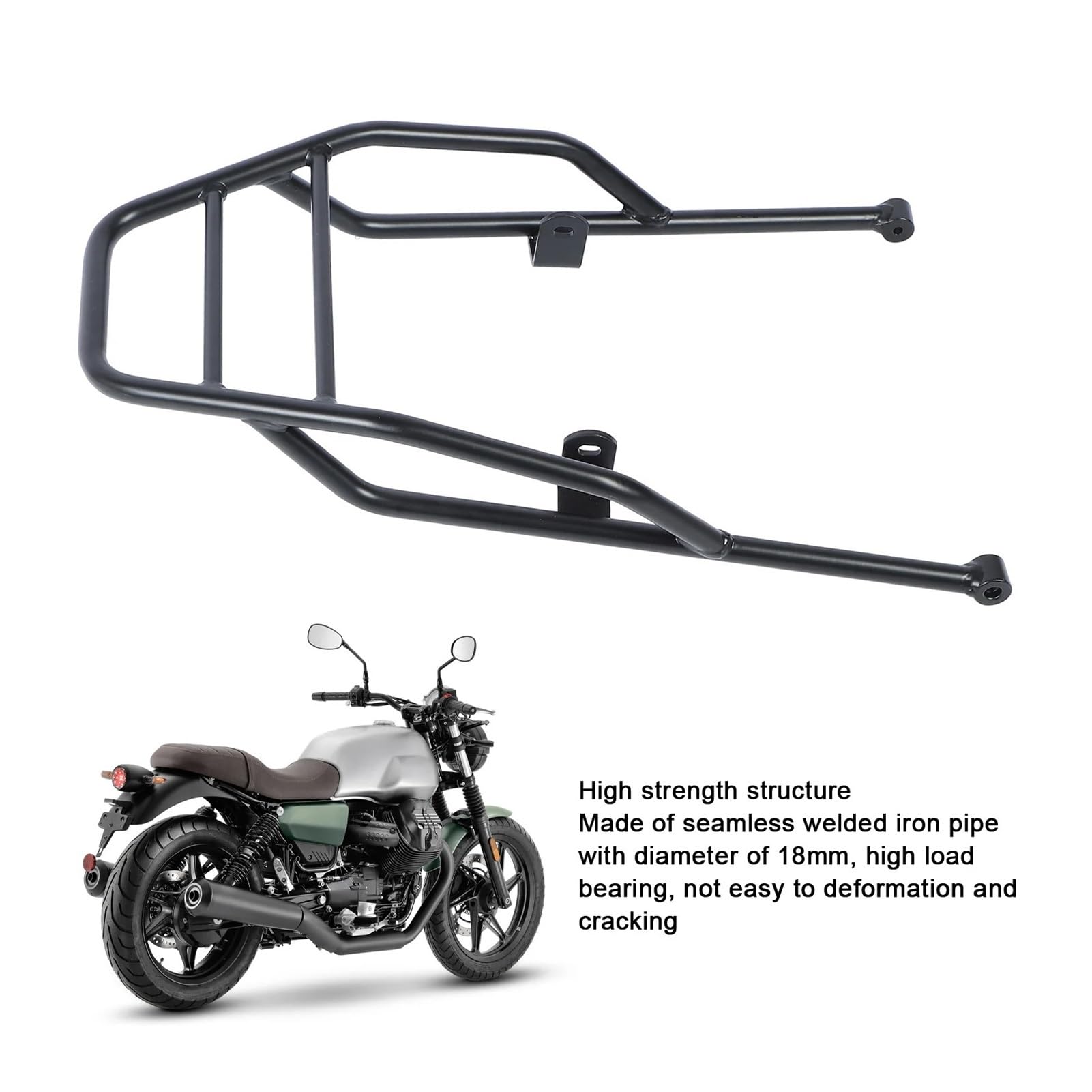 Rear Tailstock Per Guzzi Per V7 Per Stone Tubo Ferro Da 18 Mm Ripiano Portaoggetti Posteriore Moto Supporto Stabile Resistente All'abrasione Portapacchi Moto