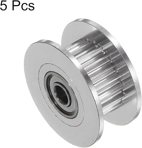 Miniatura 45 de HARFINGTON 5pcs 2GT Polea tensora 20 dientes 0.157 in diámetro 0.709 in diámetro correa de aluminio para 0.236 in ancho cinturón 3D impresora CNC