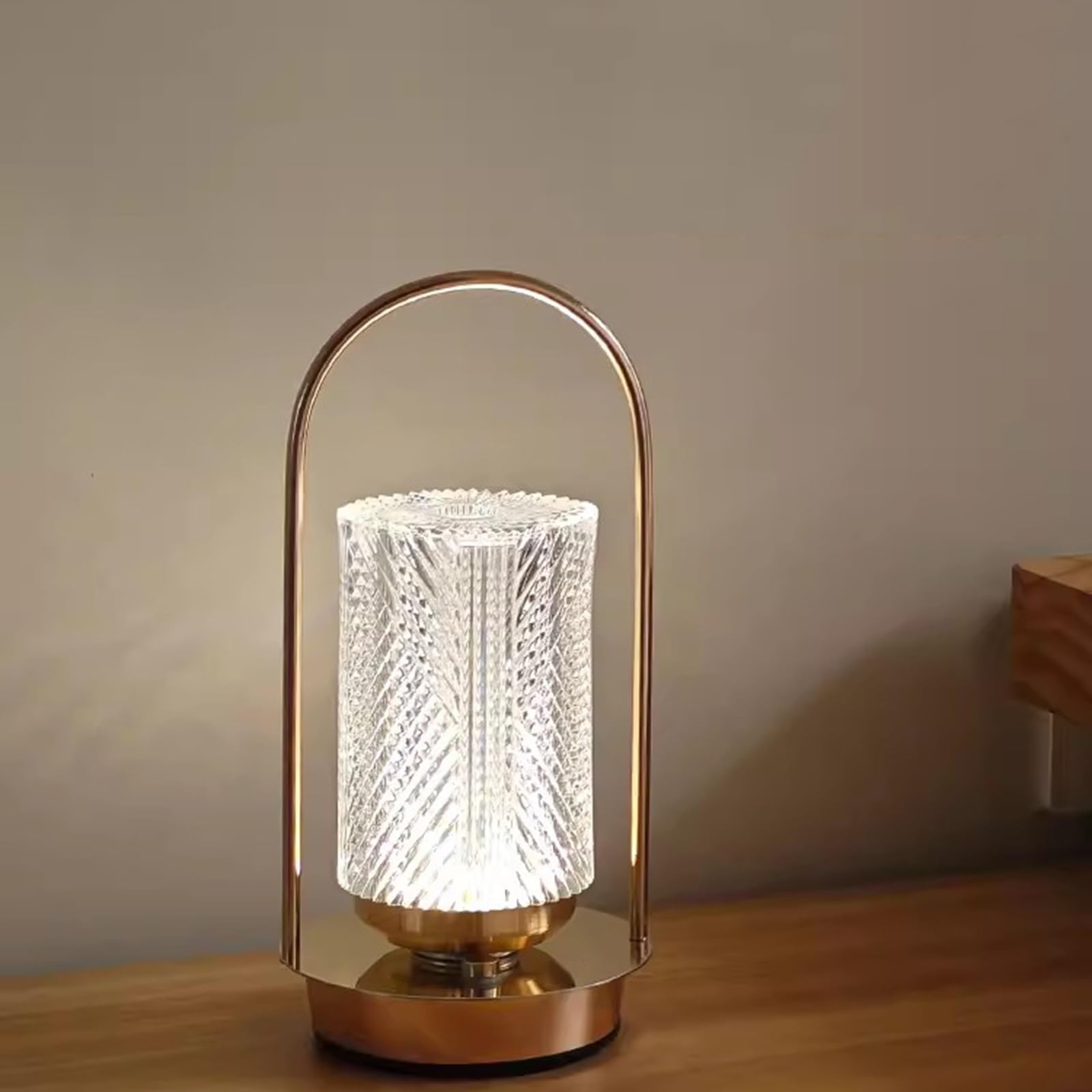 Lampade da comodino Lampada da tavolo premium comodino for camera letto Decorazione for luce notturna Semplice Nuova principale Interruttore tattile retrò Ricaricabile dimmerabile Dormitorio