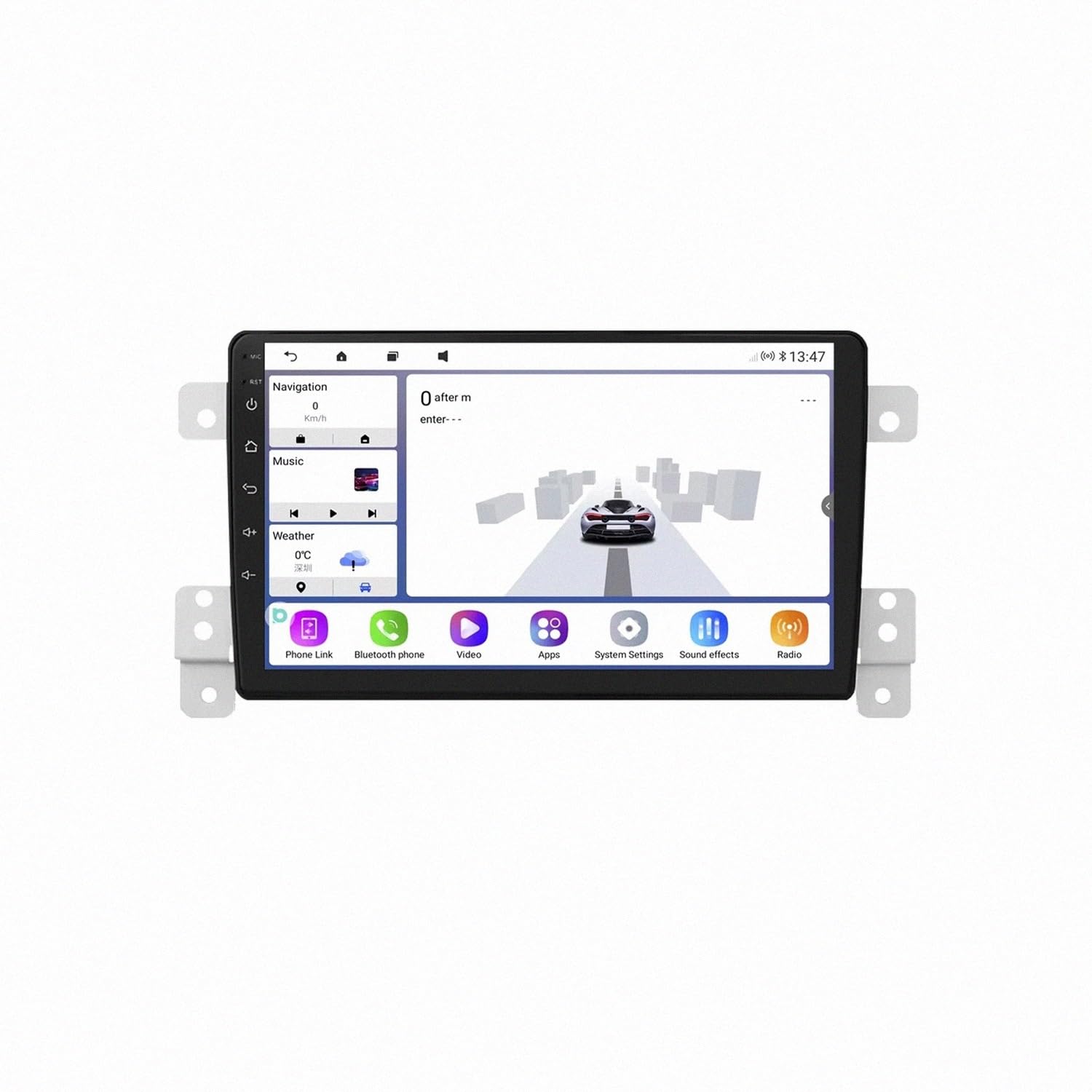 Car Stereo Carplay Radio de Coche para Suzuki Grand Vitara Escudo 2005-2015 Soporta Bluetooth, Control Volante, USB, WiFi, 4G, Mirror-Link, GPS Navegador/Radio FM, 4 Nuclear 2G+32G