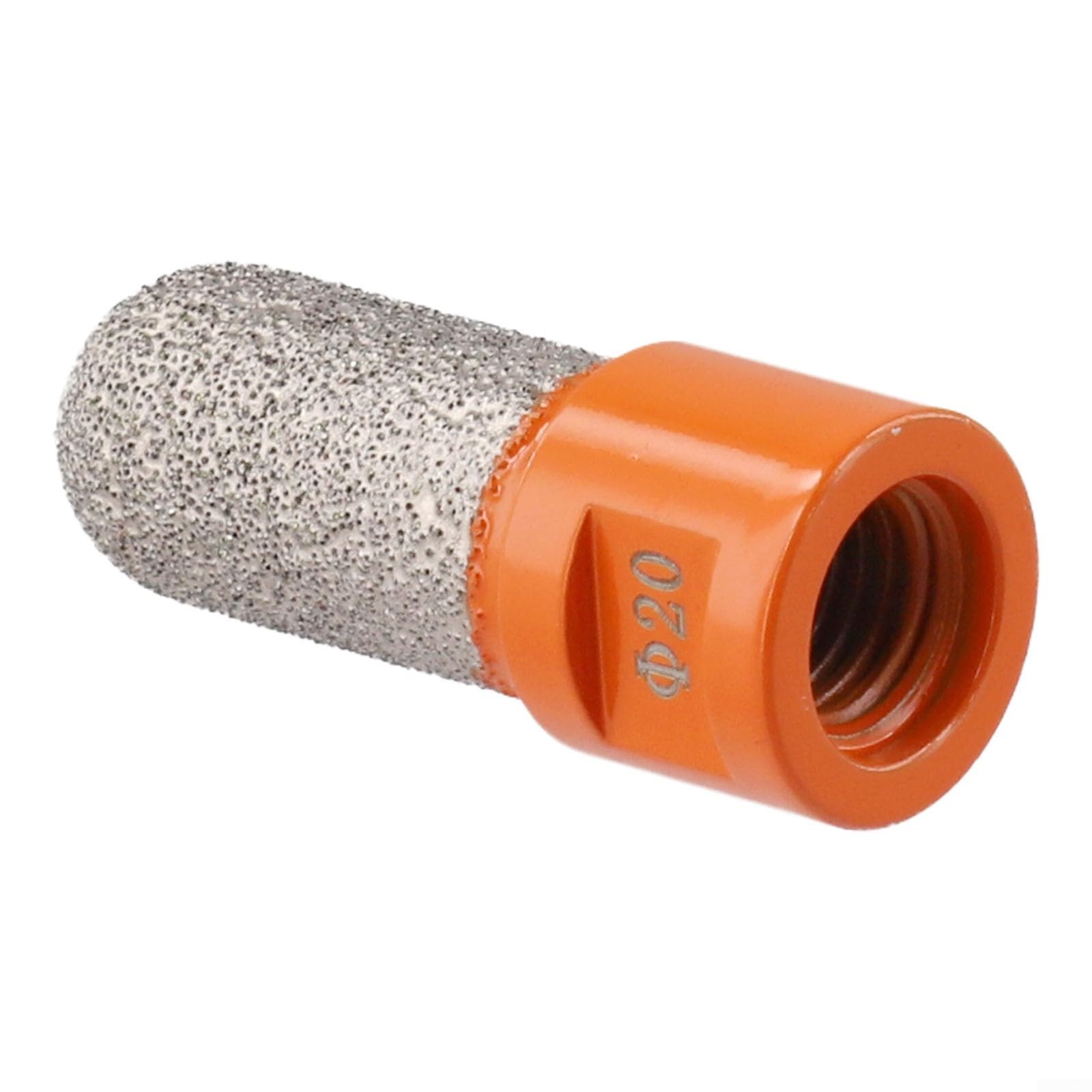 Embout à bout sphérique brasé sous vide de 20 mm, tête de meulage de fil, fraise en carbure pour marbre, granit, finition des bords de carrelage, chanfreinage, ébavurage (orange)