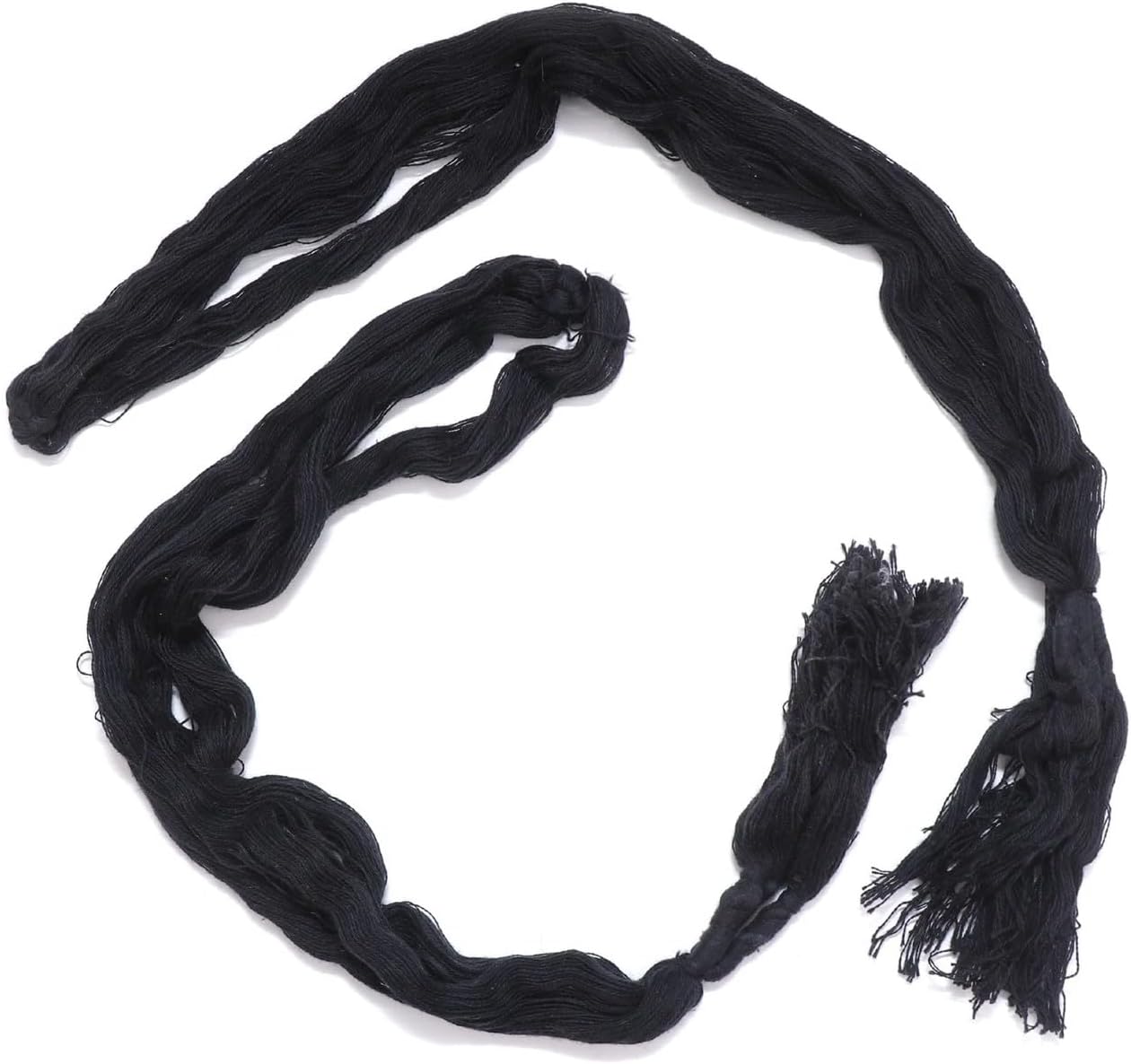 Kali Parandi Indian Hair Tassel, Black Paranda for Najar Battu for Car and Truck Decoration in Traditional Style, Black Pack of 2