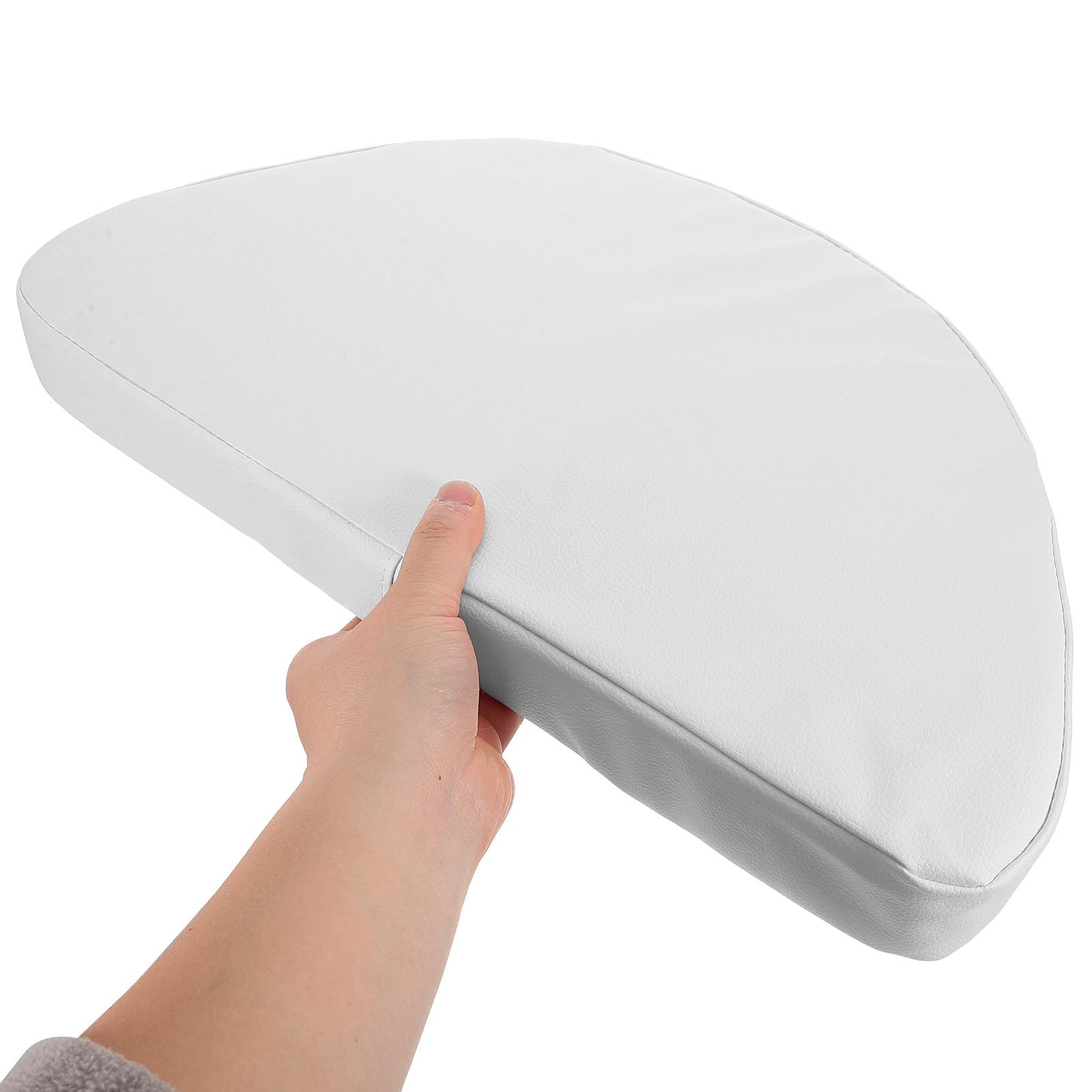 Uonlytech Almohada Interior para Camilla de Masaje Facial Color Blanco Núcleo Redondo Antivuelco, Reposacabezas Ergonómico para Cuello y Hombros, Cojín Profesional para Salón de Belleza