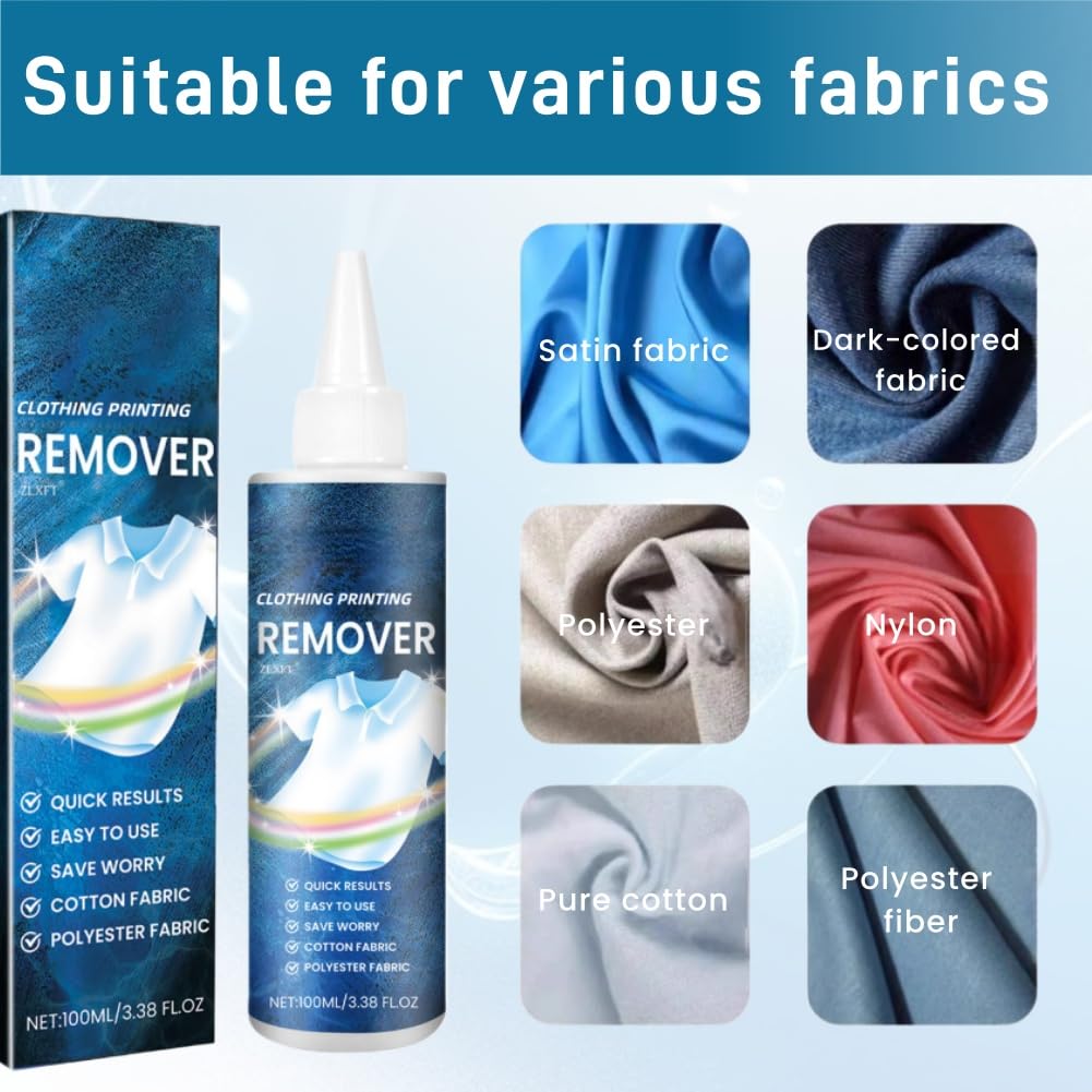 Liquido Rimozione Inchiostro DTF,Rimozione Vinile a Trasferimento Termico per Tessuti,Liquido Rimozione Inchiostro,Rimozione Rapida Dell'adesivo,pour Enlever Impressions Textiles,100ml