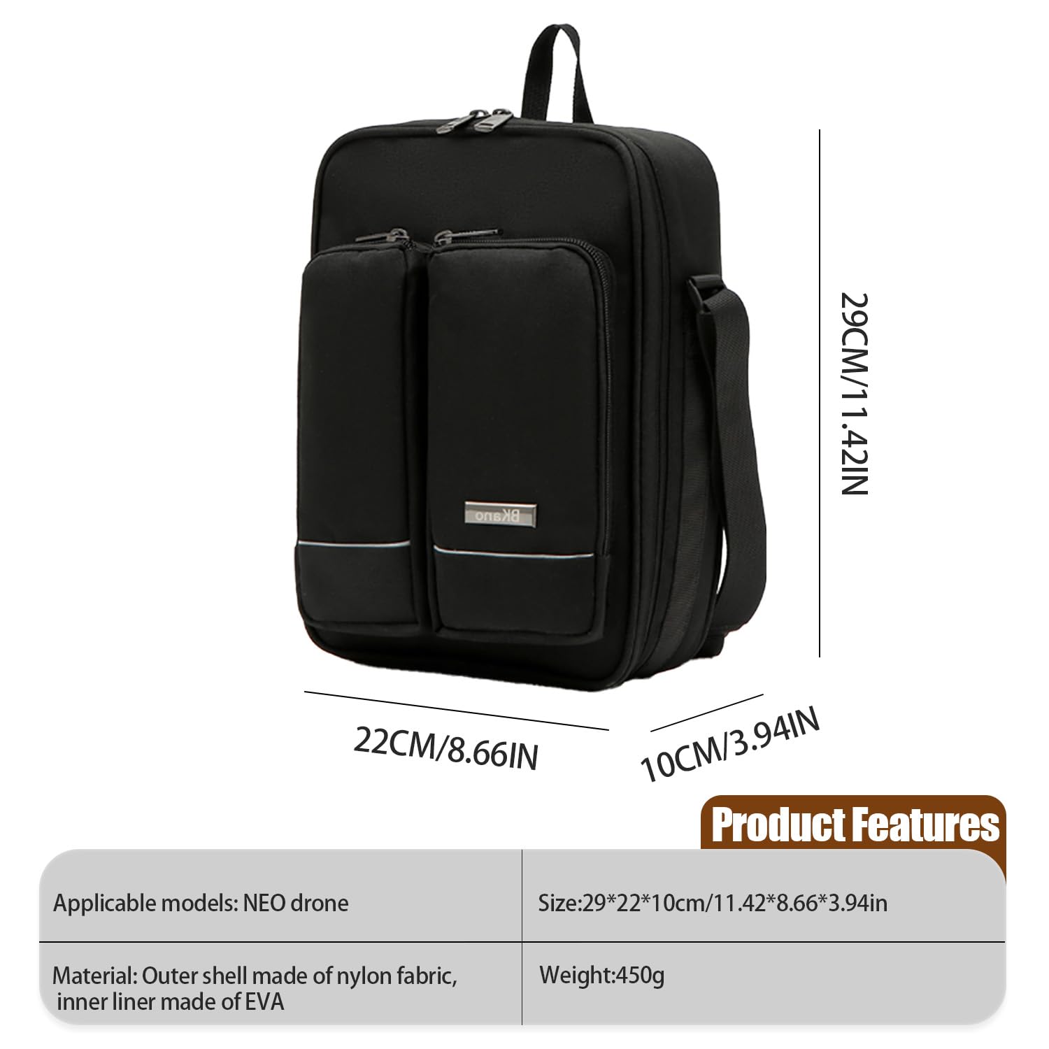 JXAXD Carrying Case for DJI Neo Fly More Combo Large Capacity Storage Bag for DJI Neo Portable Neo Bag with Adjustable Shoulder Strap - Image 2