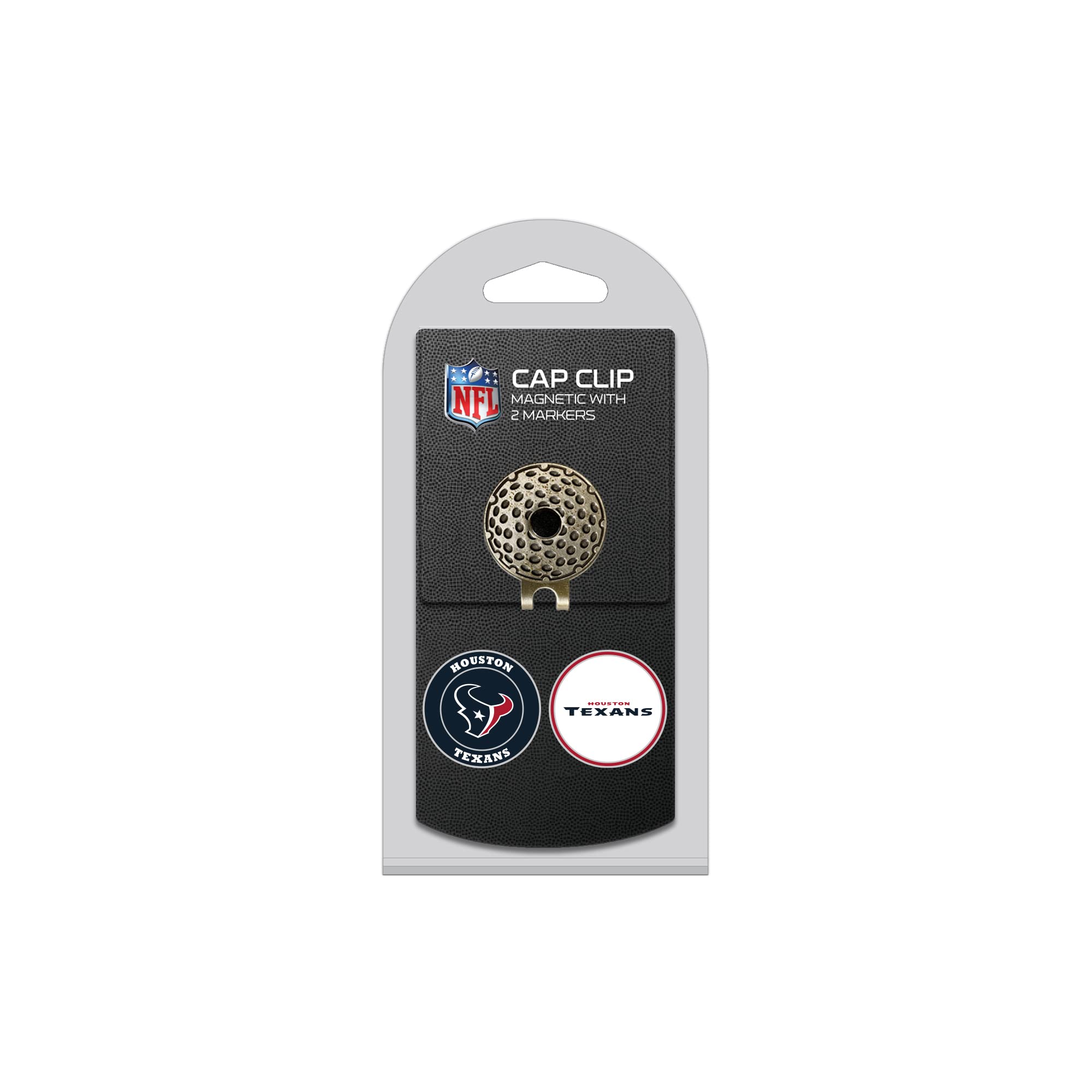 Team Golf NFL Golf Cap Clip with 2 Removable Double-Sided Enamel Magnetic Ball Markers, Attaches Easily to Hats