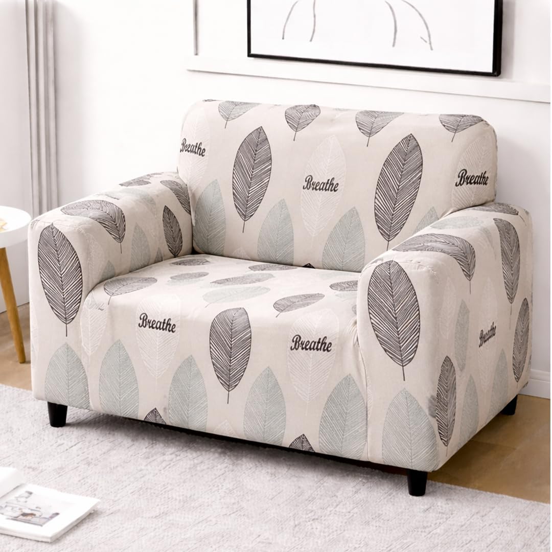 1 Seater Universal Polyester Blend & Spandex Sofa Cover Big Elasticity Cover for Couch Flexible Stretch Sofa Cover | Imported Slipcover | (Breath, Single Seater (90-145cm))-picture-28
