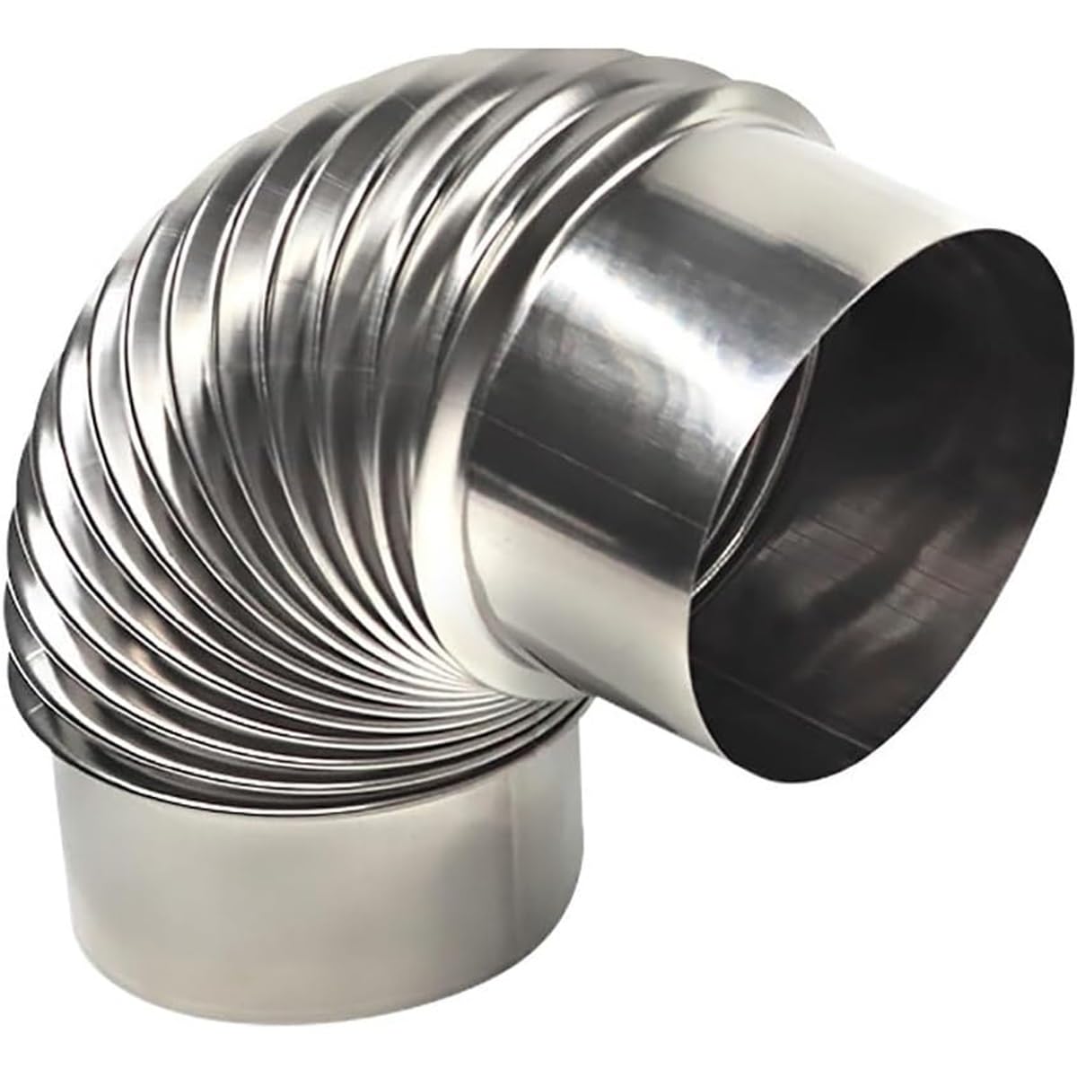Codo de 45° de 2,75 Pulgadas, 2 Unidades de 7 cm, Adaptador de Tubo de Escape de Estufa de Acero Inoxidable, Codo de Tubo de Estufa, Tubo de Escape para Calentador de Agua.