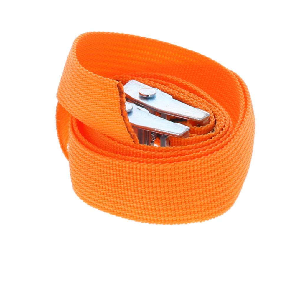 MroMax 0.5M x 25mm Lashing Strap Cargo Tie Down Straps w Cam Lock Buckle 150Kg Work Load, Orange, 1pcs