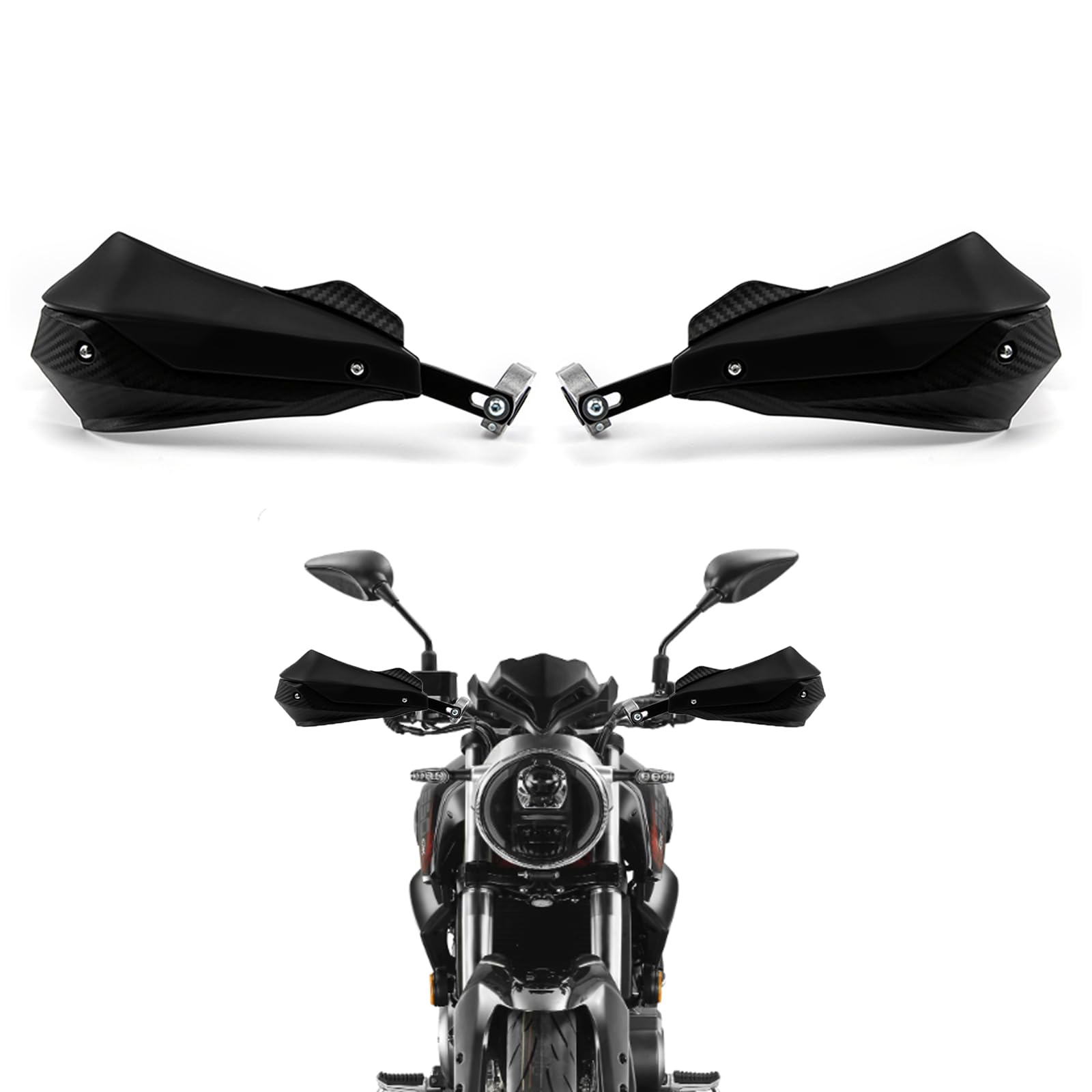 Paramani per moto da cross da 7/8“ 22 mm e 1 1/8” 28 mm con protezioni per le mani per moto da cross compatibili con ATV, moto da cross, supermoto, moto da corsa e moto da cross (Nero)