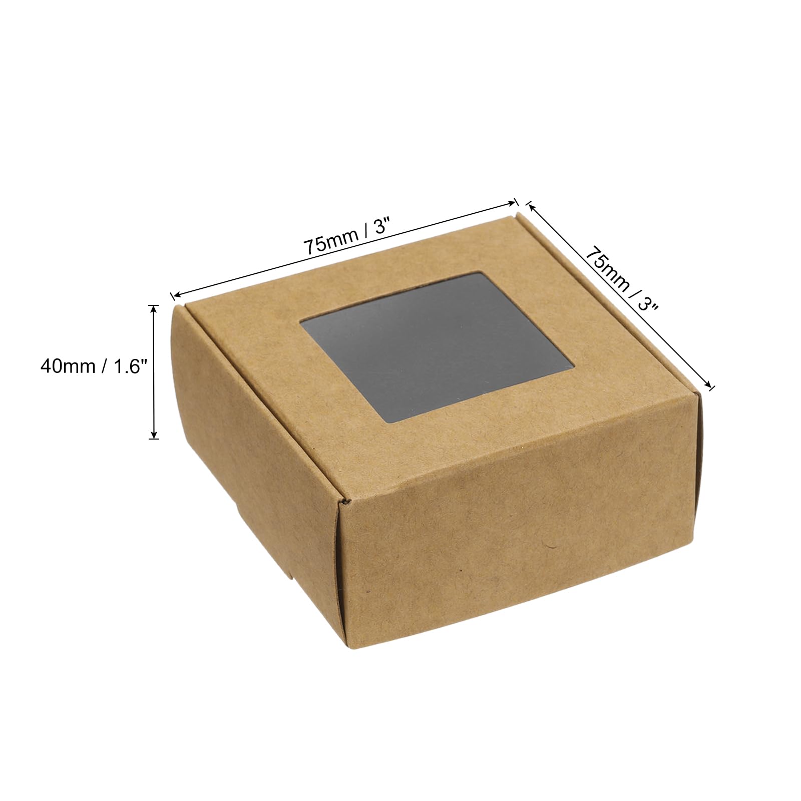 PATIKIL 30-Pack Soap Boxes With Window – 4x3x1 Inch, Black Paper & PVC, DIY Craft Packaging - View #12