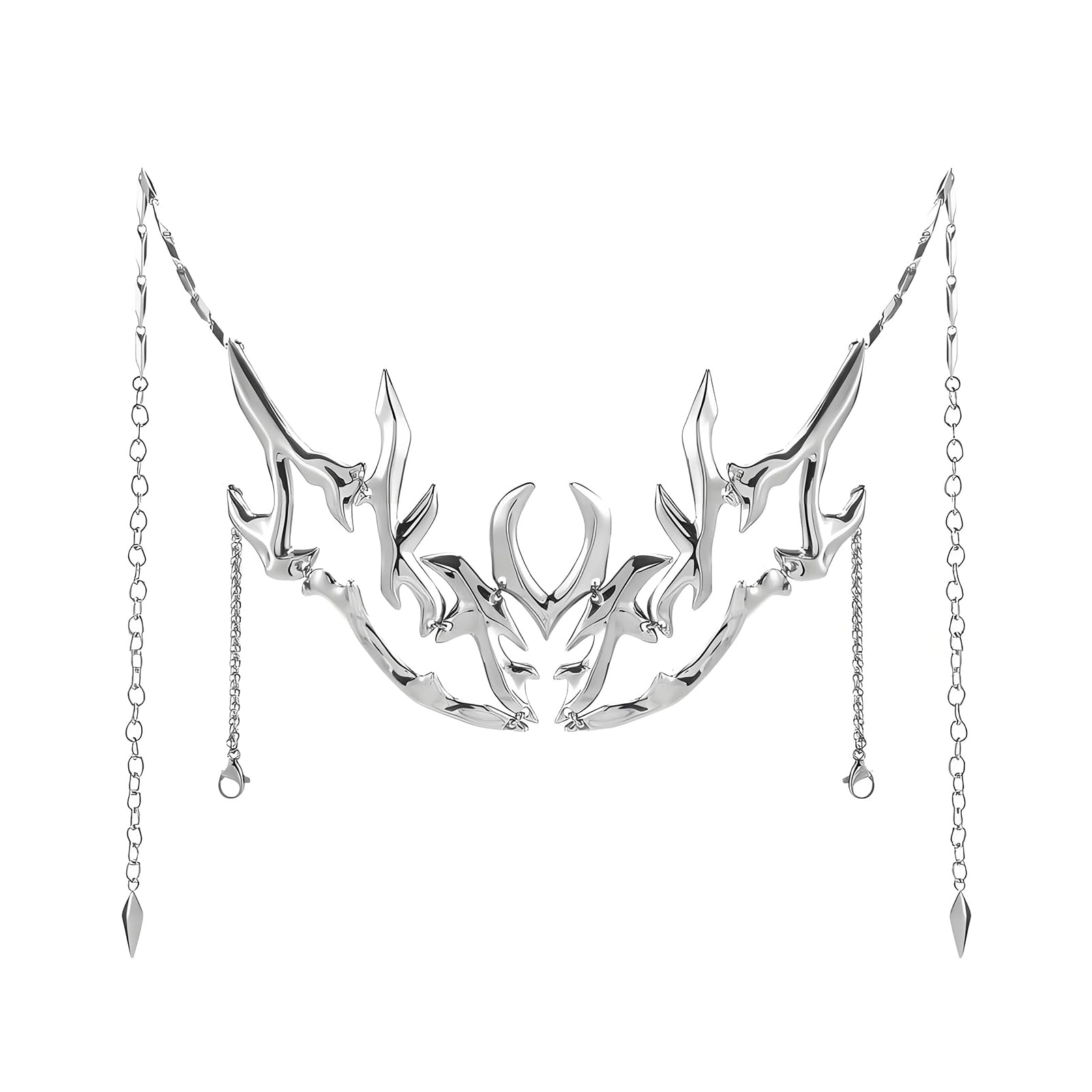 NICENEEDED Masque Punk Mécanique Demi-Visage Métal Irrégulier – Accessoire Cosplay Steampunk Halloween Cyber Goth Pour Hommes & Femmes