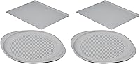 Vista 6 de Farberware Molde antiadherente aislado para hornear pizza redondo de 15.5 pulgadas, gris claro