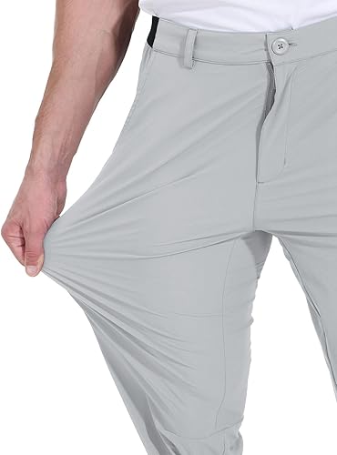 Miniatura 5 de Rdruko Pantalones de golf elásticos para hombre, de secado rápido, ligeros, casuales, con bolsillos