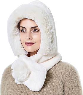 YEKEYI Women Winter Scarf Hat Head Warmer for Snow Boarding Knit Ski Hat Balaclava Knit Skull Cap Beanie Hat