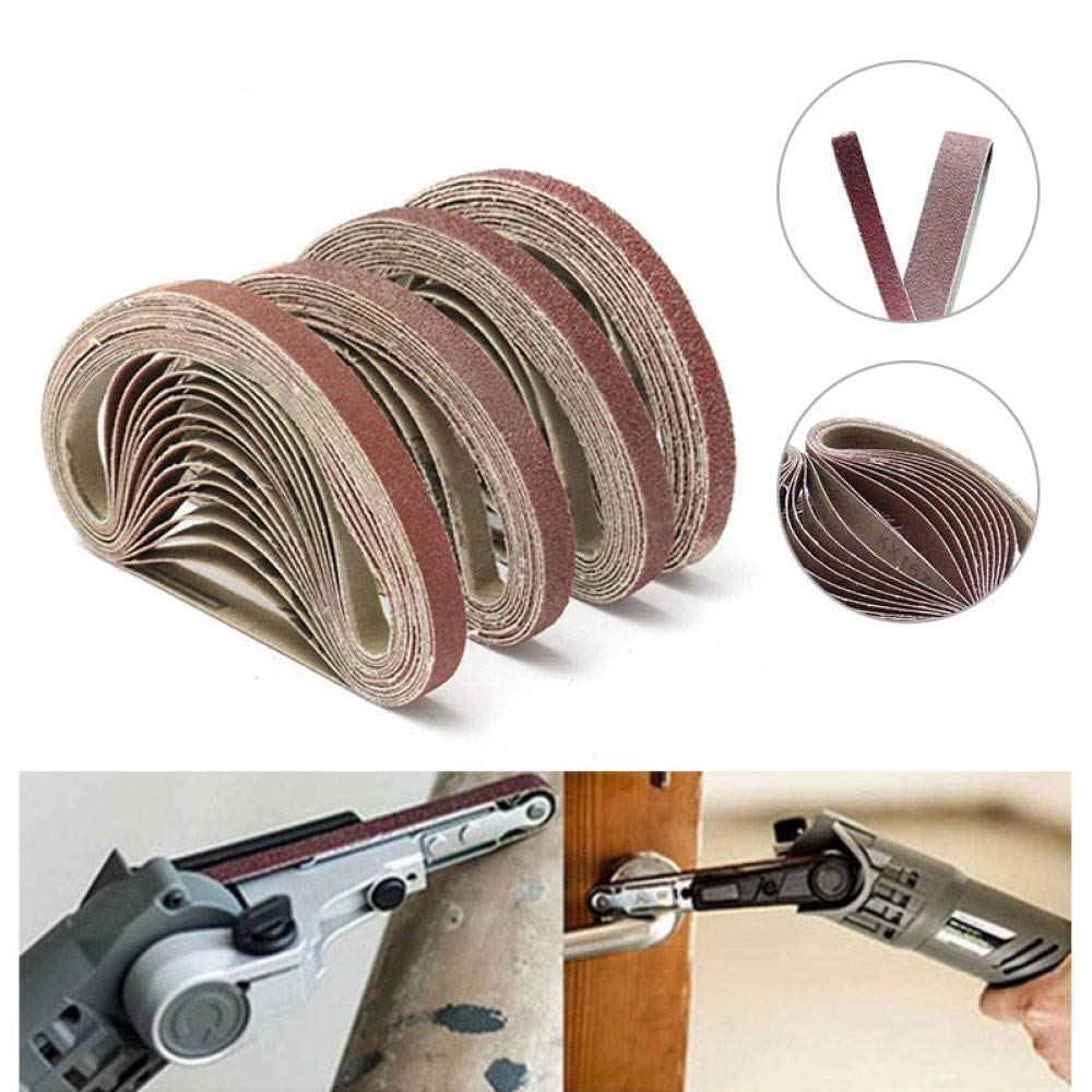 50 sztuk 13 * 457MM taśmy szlifierskie 40-800 ziarnistości papier ścierny taśma ścierna do szlifierki narzędzie ścierne drewno do polerowania metalu, 180,13x457mm