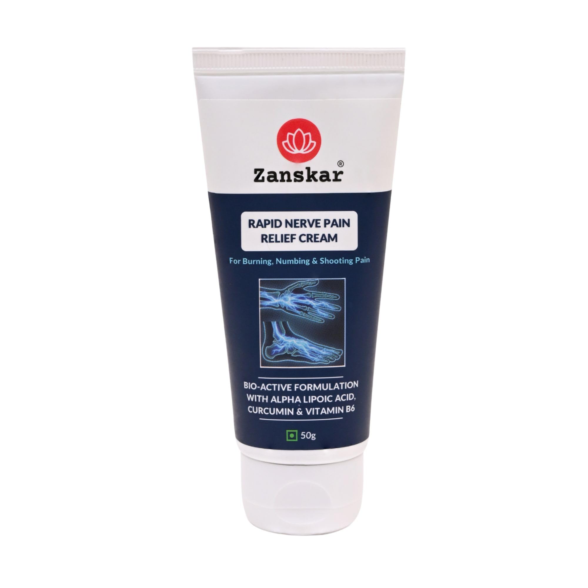 Zanskar Rapid Nerve Pain Relief Cream | Fast-Absorbing Formula for Tingling, Burning & Numbness Sensations | Soothing Support for Nerve Discomfort in Feet, Legs, Hands & Back | 50g (Pack of 1)-image-40