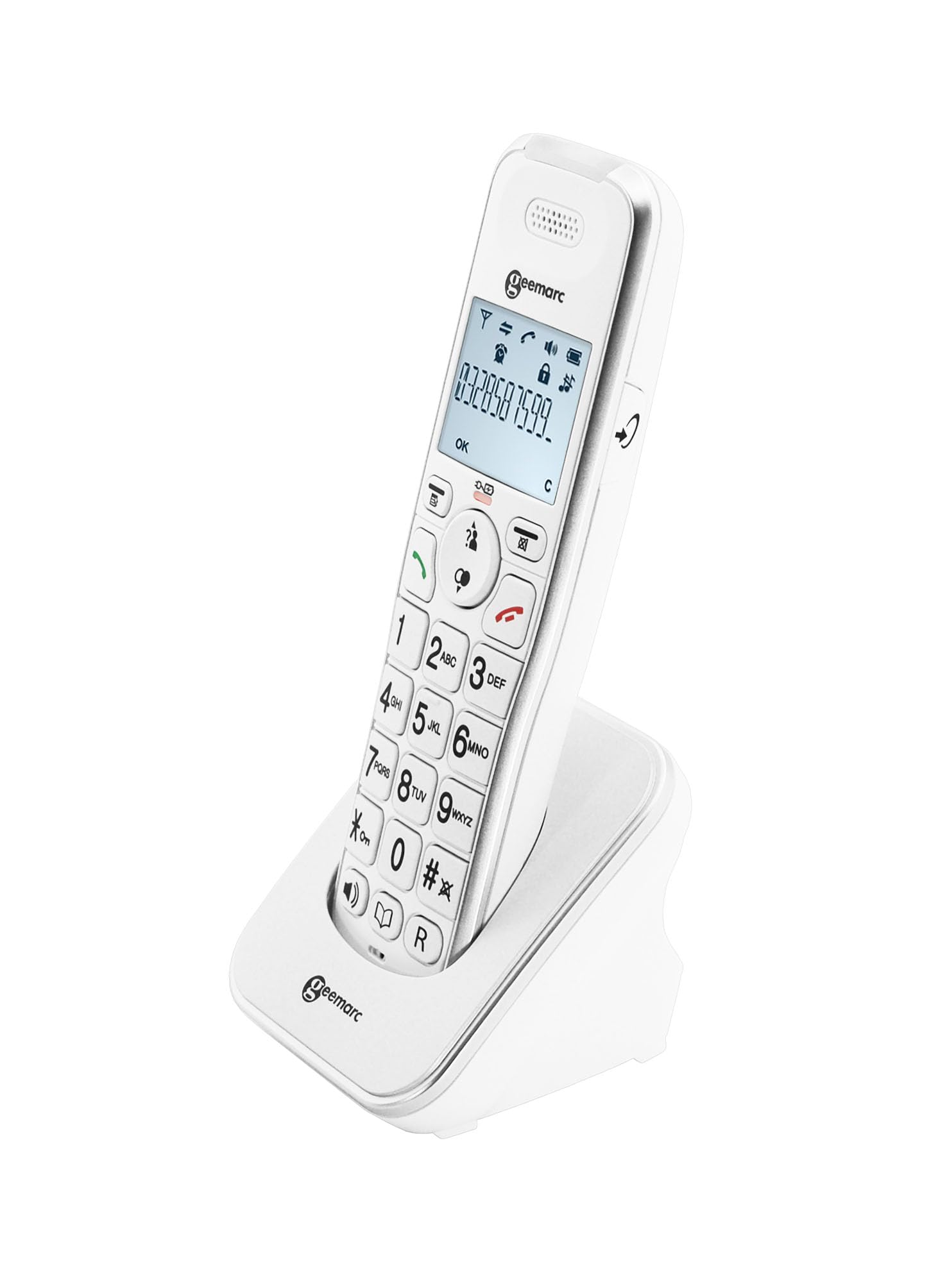 Geemarc Amplidect 295 HS - Combiné de Téléphone Additionnel pour la Gamme Amplidect 295 avec Larges Touches et Grand Écran - Base Principale Requise - Perte Auditive Faible ou Moyenne - Version FR