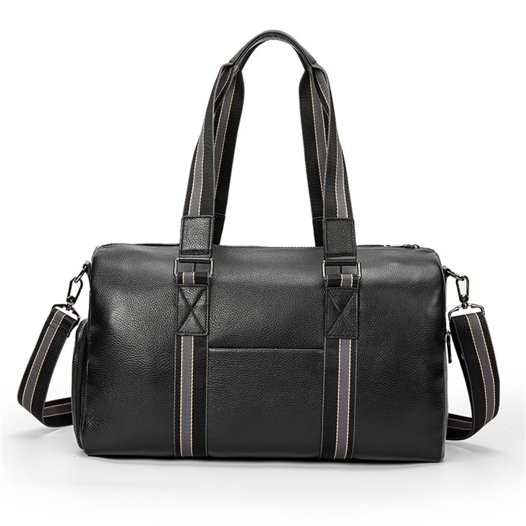 Sac polochon en cuir de vachette de luxe sac de voyage de grande capacité