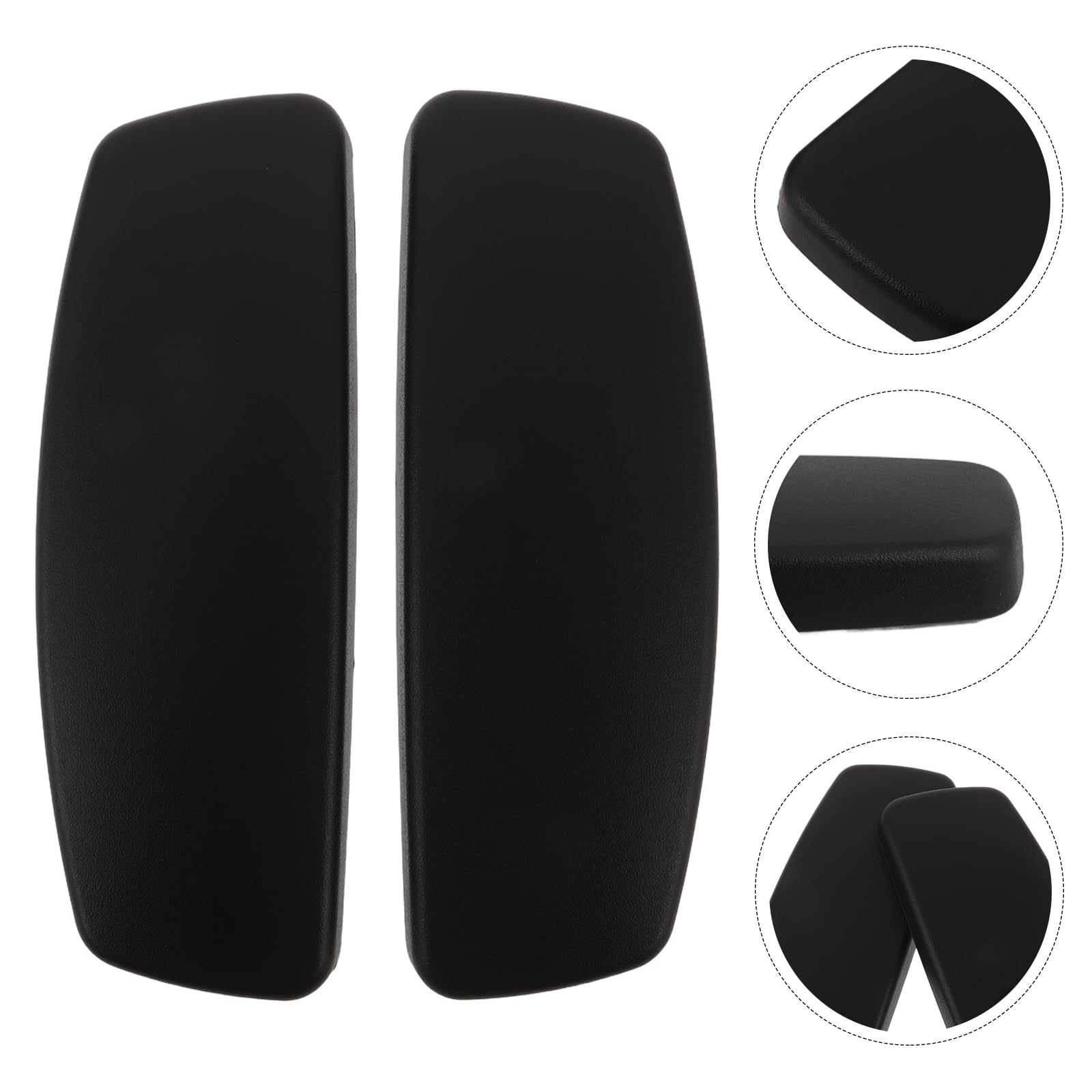 TOYANDONA Braccioli Regolabili in Pelle Pu e Plastica 2 Pezzi Design Ergonomico Supporto Comfort Migliorato per Sedia Ufficio e Gaming per Uso Quotidiano e Lavoro