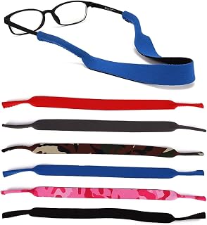 Horuhue Glasses Strap, 6 Pcs Sports Glasses and Sunglasses Strap, Anti Slip Sport Eyewear Retainer Glasses Holder Strap for Men, Women, kids