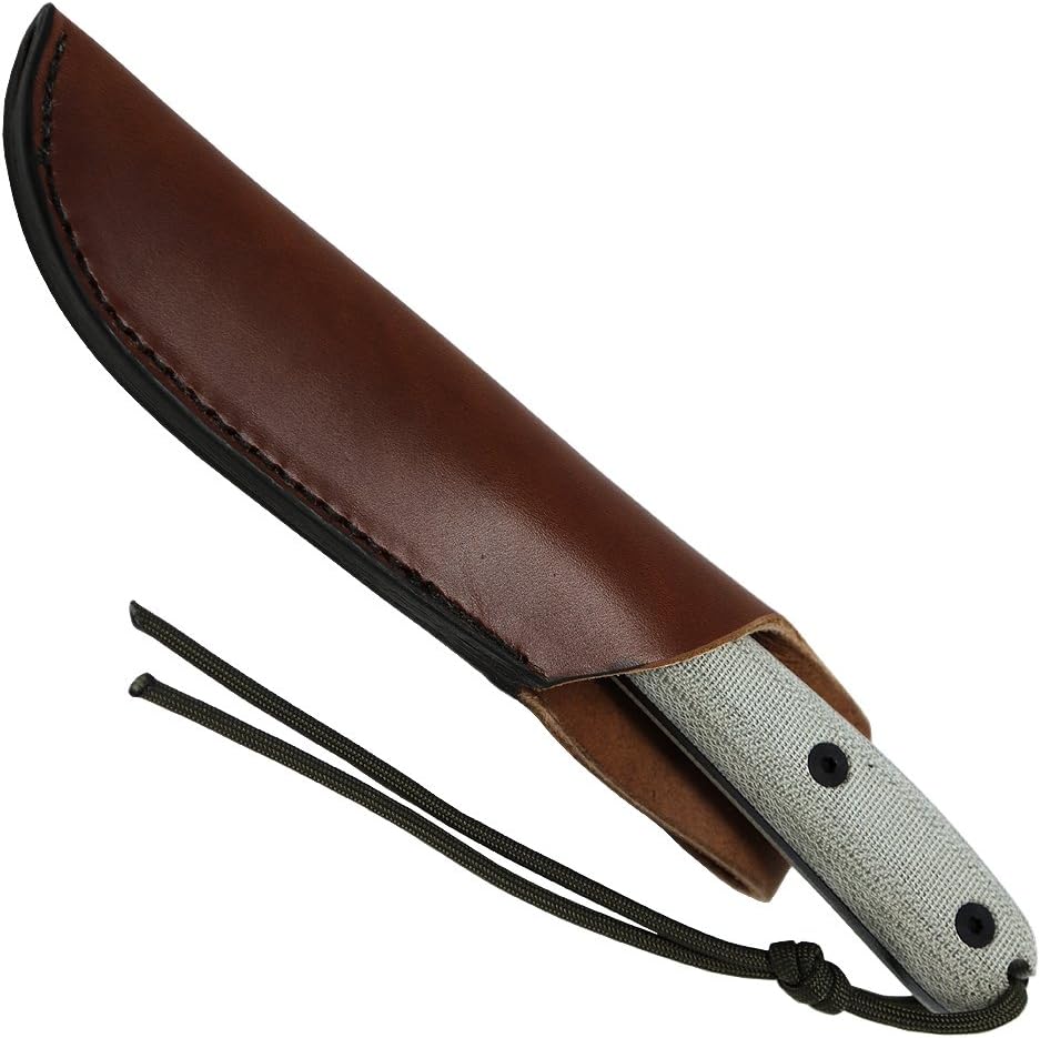ESEE 3HM Fixed Blade Knife w/Leather or Kydex Sheath (Brown Leather Sheath) : Sports & Outdoors