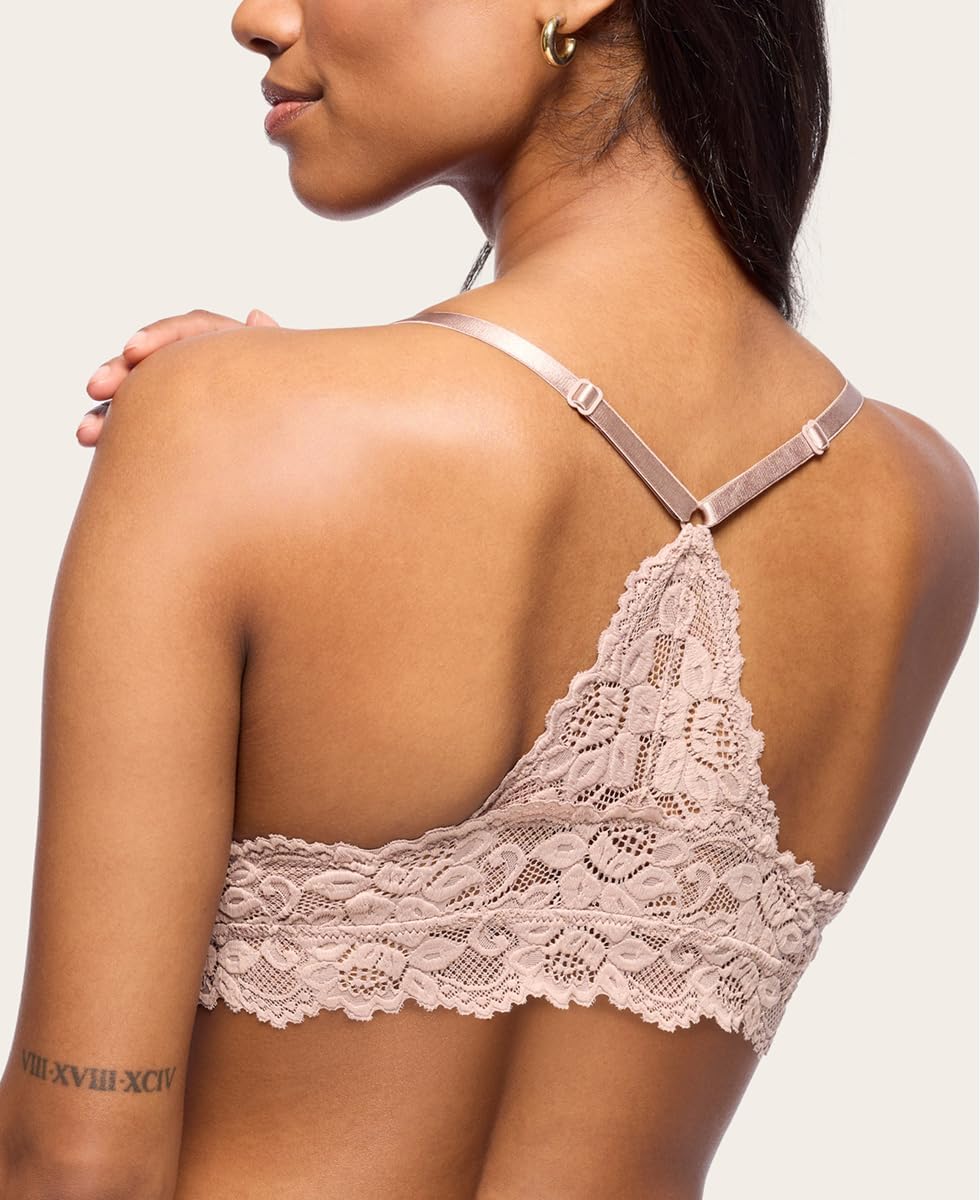 Katie Triangle Bralette for Women, Unpadded and Unlined Wireless Bra, Perfect Adjustable Everyday Lace Lingerie - Image 2