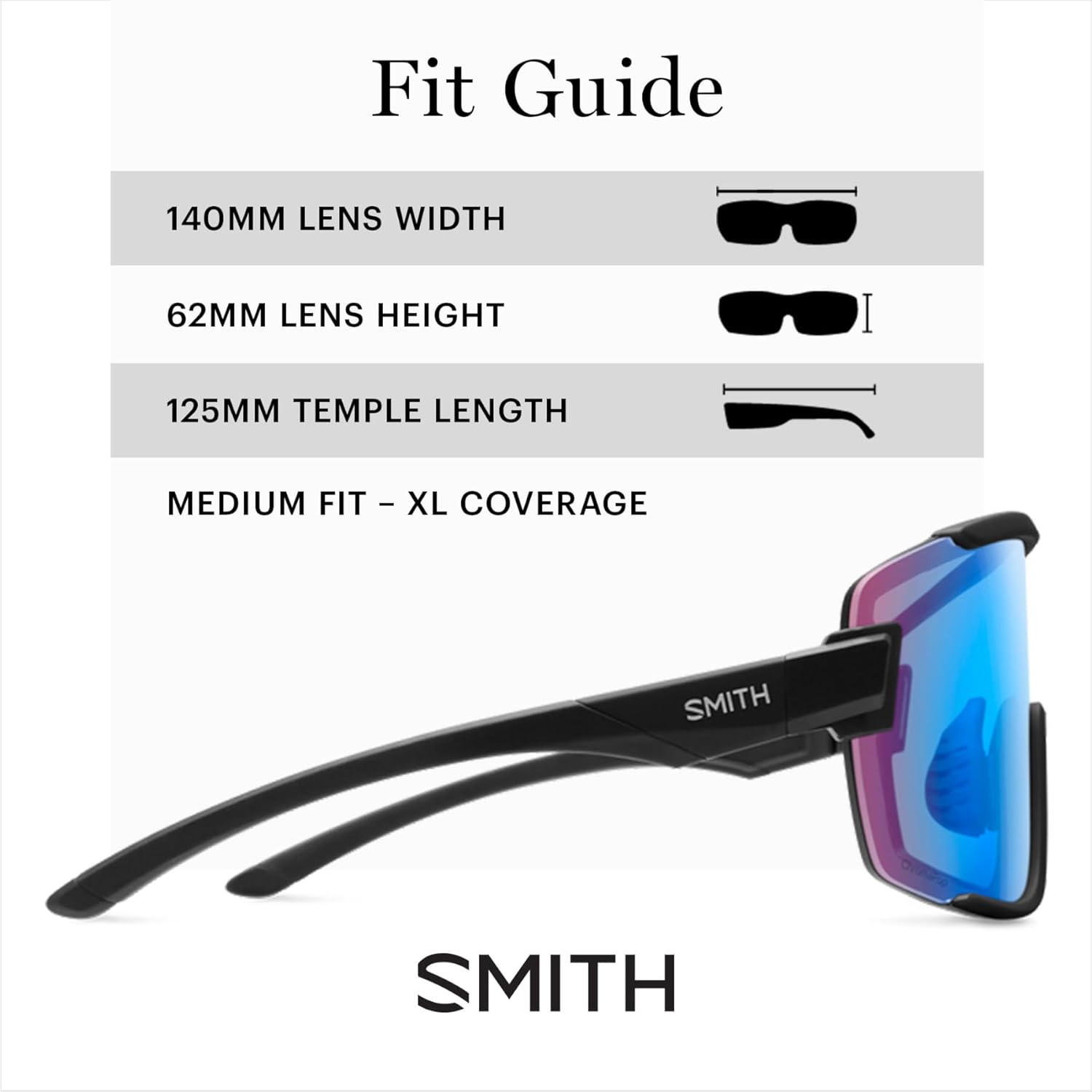 SMITH Wildcat Sunglasses with ChromaPop Shield Lens – Performance Sports Sunglasses for Biking & More – For Men & Women - Image 2