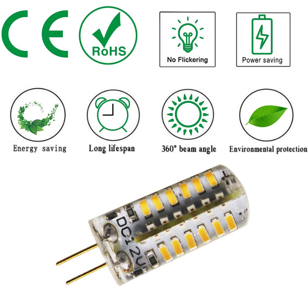 4W G4 Base DC 12V LED Lamp Bulb 48 LED SMD3014 LED Mini Corn Light Bulb Equivalent 30W — view 3
