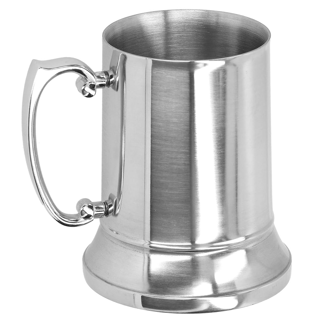 Hndhbfgrt Double Wall Stainless Steel 550ml Beer Mug Cocktail Breakfast Milk Mug with Handgrip Coffee Cup Bar Tool