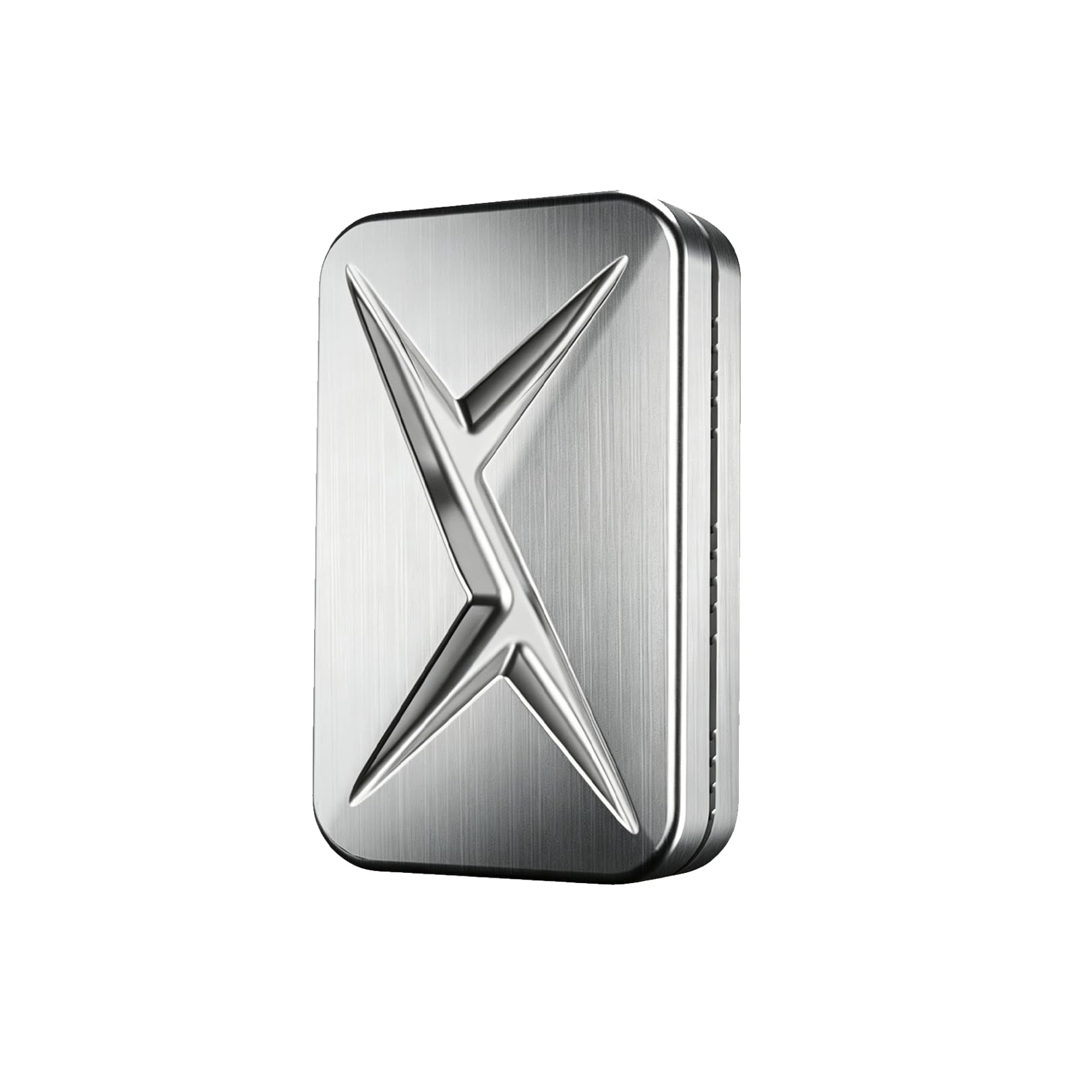 Metal Pushable Card Fidget Toys Adults, Cool and Fashionable Metal Fidget Toys with Lightning Pattern, Fidgets Slider for Adults and Teenagers, Magnetic Fidgets for Anxiety Relief(Silver)