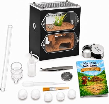 Terra Core S Dual View Ant Farm, Acrylic Formicarium Nest with Starter Kit, Double-Sided Observation Habitat with Moisture System for Ant Keepers, 3.93 x 2.36 x 4.52 in
