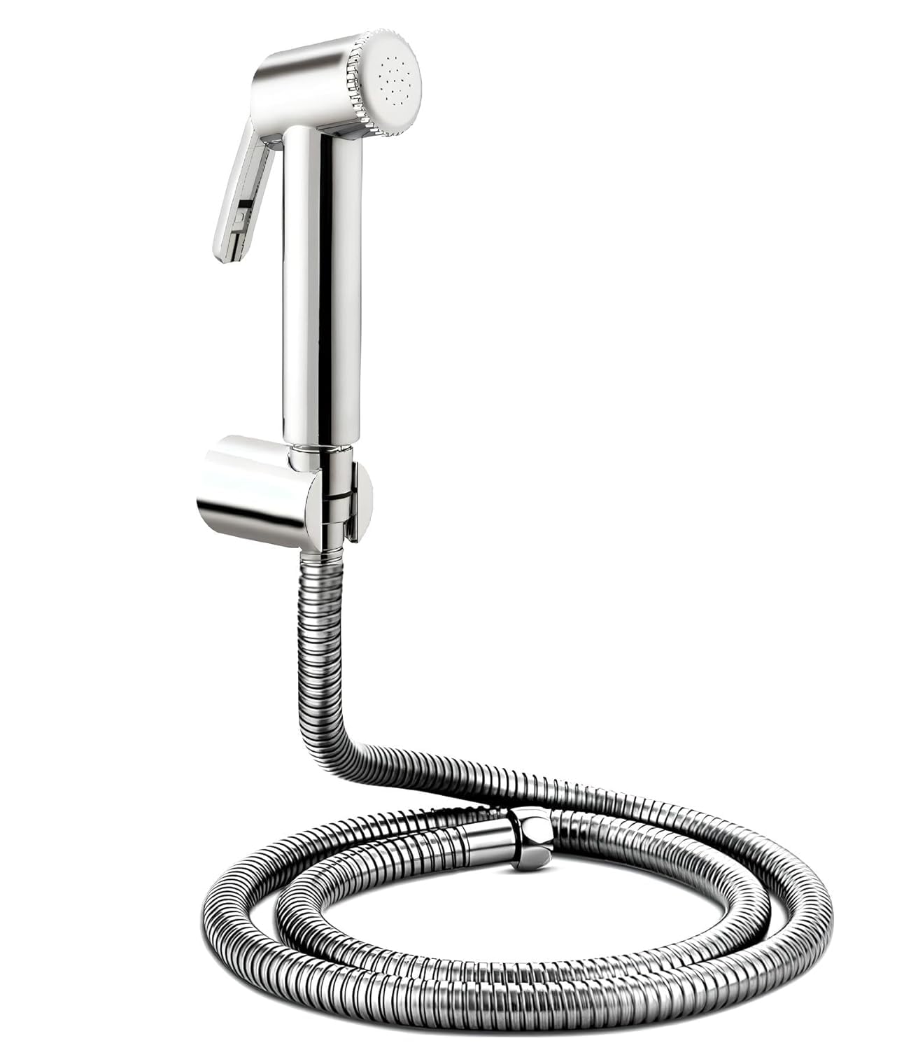 Bathroom Water Gun - Jet Spray for Toilet - High Pressure Health Faucet Set with 1 Metre SS-304 Grade,1 mtr Flexible Hose Pipe & Wall Hook for English Toilet-image-32